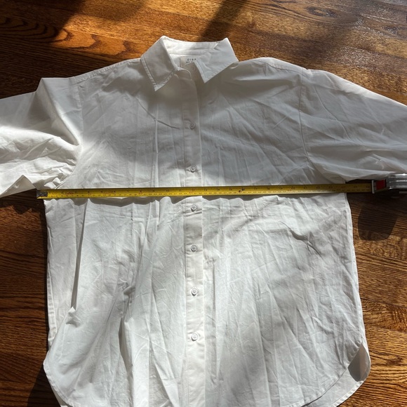 DISSH Shae White Crisp Cotton Oversized Boyfriend Button-Up Blouse Shirt Top - Picture 8 of 10